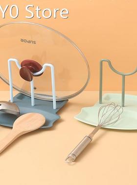 Kitchen Spoon Holder Pot Lid Storage Rack Spatula Shelf Orga