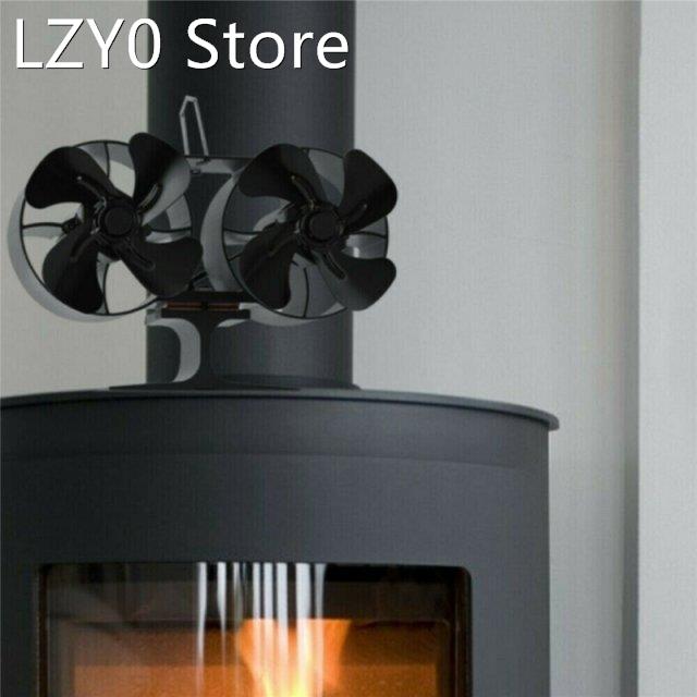 8 Blade Wood Stove Fan Heat Powered Eco Fireplace Fan Burner