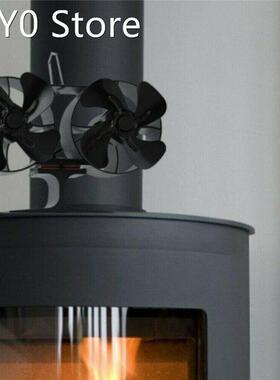 8 Blade Wood Stove Fan Heat Powered Eco Fireplace Fan Burner