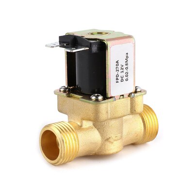 Copper Hot Water Normally Closed Inlet Valve 4 Points DC 12