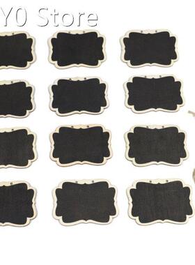 Pack of 12 Black Erasable Chalkboard Hanging Sign Bever