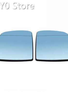 One Pair of Blue Rearview Mirror Glass Heated Wing Mirror Gl