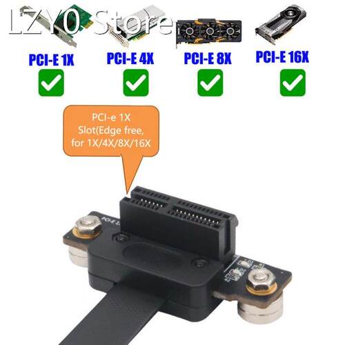 PCI-E 1X 36Pin Riser Card Extender Lead Extender Ribbon Adap