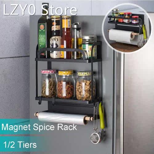 Magnetic Adsorption Refrigerator Side Rack Wall-mounted Mult