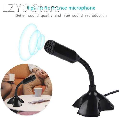 USB Desk Microphone Gooseneck Omnidirectional Condenser Mic