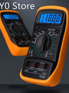 XL830L Digital Multimeter Handheld LCD Backlight AC/DC Ammet