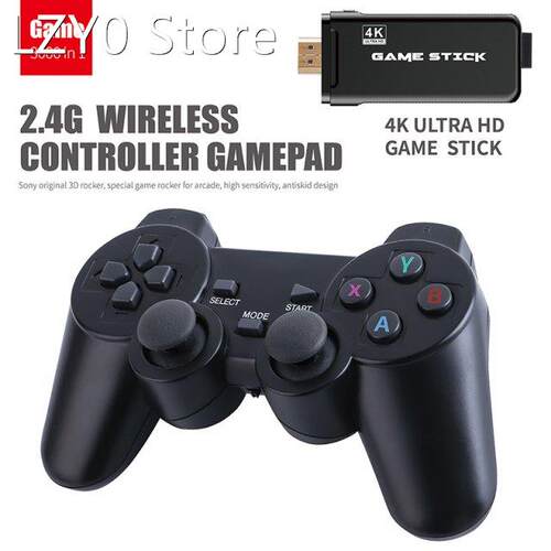 4K TV Retro Video Game Console With 2.4G Double Wireless Con