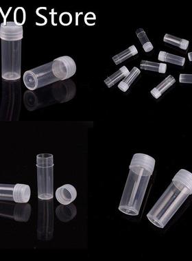 10pcs/pack 5ml Plastic Test Tubes Vials Sample Container Pow