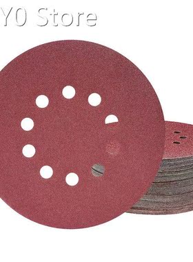 225Mm Sanding Discs,25Pcs P120 Grit 10 Hole Round Sandpaper