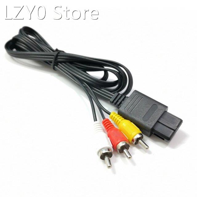 For N64 SNES Gamecube 6FT RCA AV TV Audio Video Stereo Cable