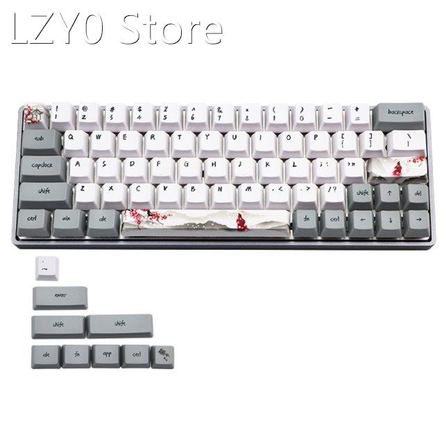 73 Key Dye Sublimation Keyboard Keycap PBT OEM Snowflake Plu
