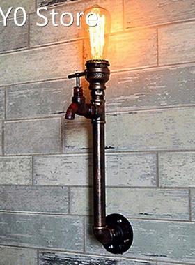 40CM Retro Waterpipe Iron Wall Lamp Sconces Indoor Lighting