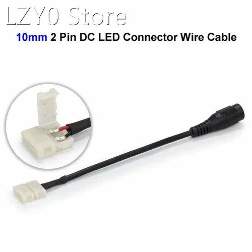 10X 2Pin 10mm Connector wire Cable DC Female Plug For 5050 S