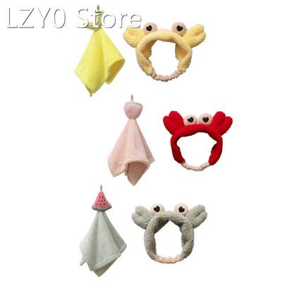2022 New 2-pcs/set Hanging Hands Towel with Cute Crab Shape
