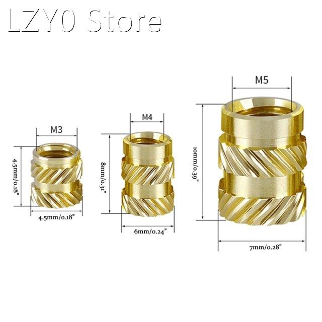 M3 M4 M5 Brass Hot Melt Inset Nut Heating Molding Copper Thr
