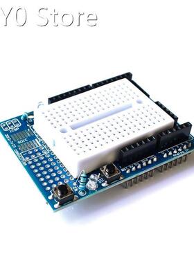ProtoShield prototype expansion board with bread board