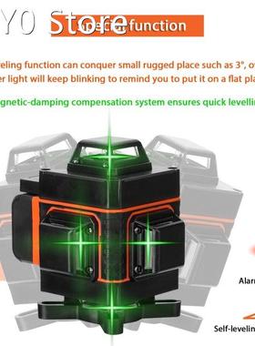 KKmoon Multifunctional 16 Lines 4D Level Tool Vertical Horiz