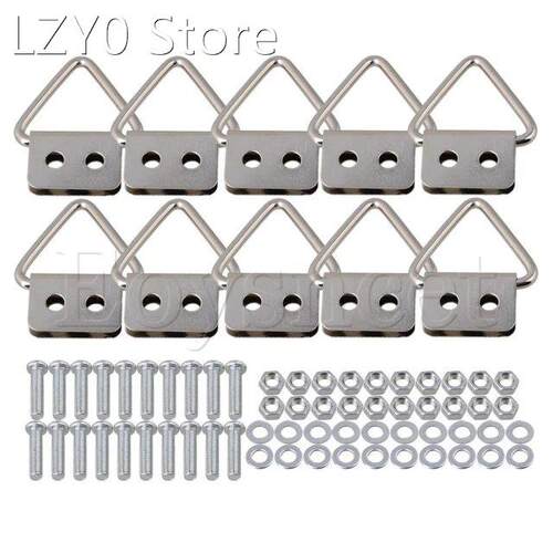 Triangle Ring Double Hole Picture frame Mirror Hooks Pack of