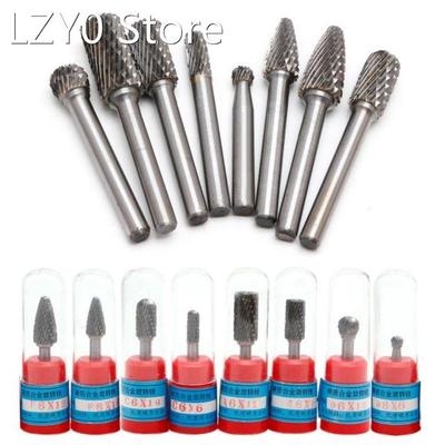 8Pcs Tungsten Carbide Burr Bit 1/4