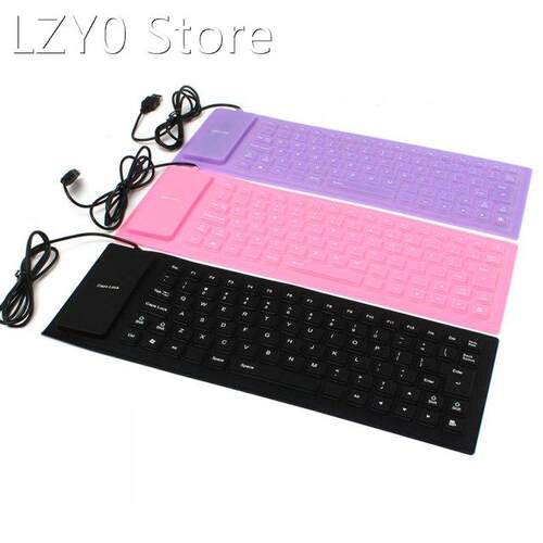 Foldable Keyboard For Laptop Notebook Portable Flexible Sili