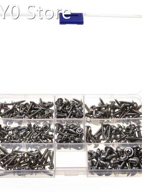 340PCS Stainless Phillips Screws Set self-trapping Round Hea