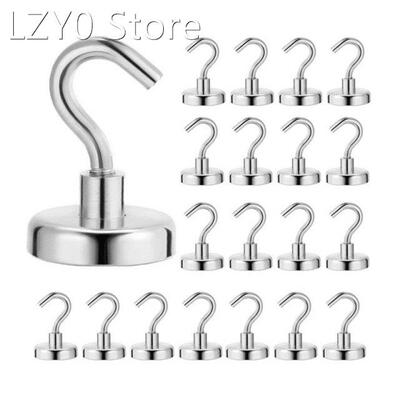 20Pcs Heavy Duty Magnetic Hook Strong Wall Hooks Magnets Hoo