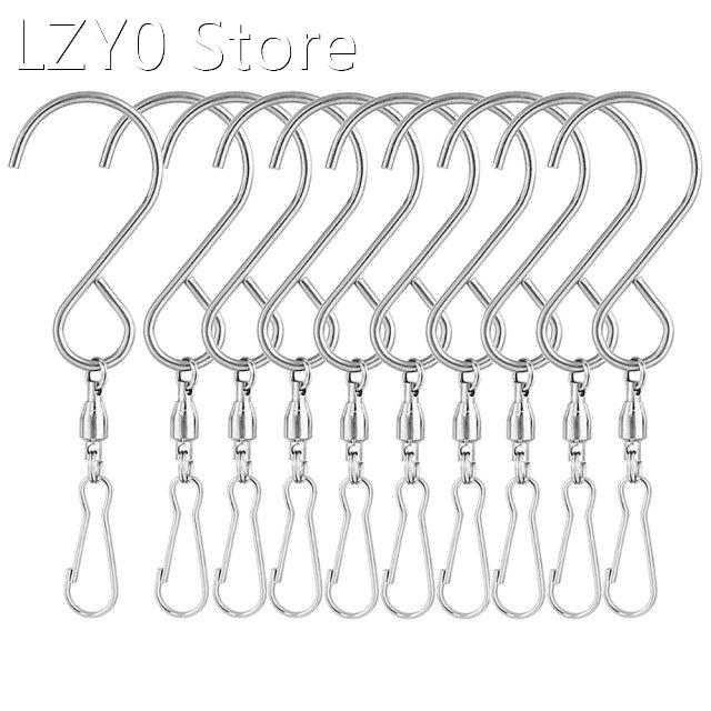 10 Pcs/pack Swivel Hooks Clips for Hanging Wind Spinners Win