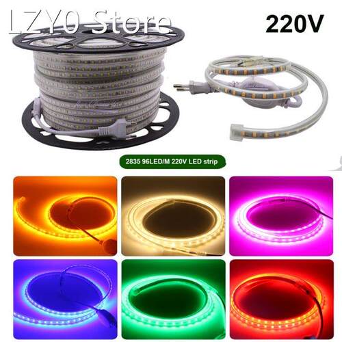AC220V Flexible LED Strip SMD 2835 High Brightness 96LEDs/m