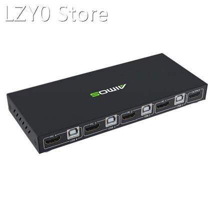 18Gbps 4K 60Hz Ultra HD Case 4 Input 1 Output KVM Switch Scr
