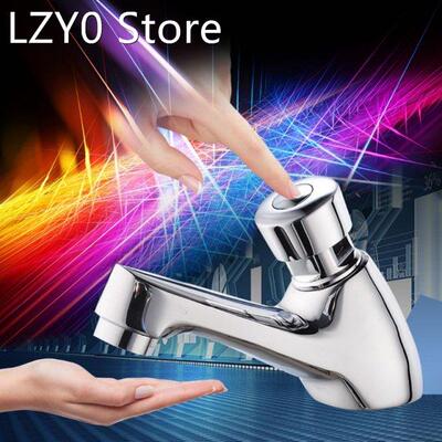 Auto Self Closing Water Saving Tap Bathroom Basin Cold Fauce