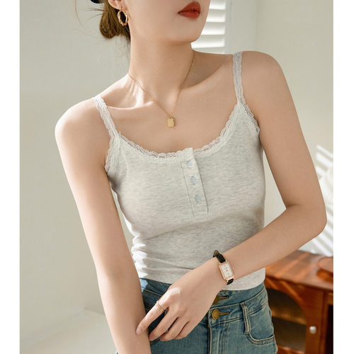 夏季蕾丝花边短款吊带背心女内搭