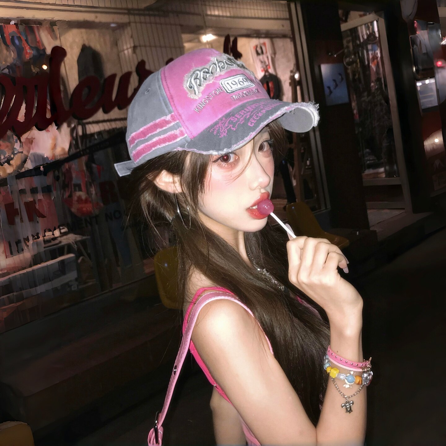 美式复古辣妹棒球帽女春夏宽帽檐大脸显脸小y2k千禧风鸭舌帽子男
