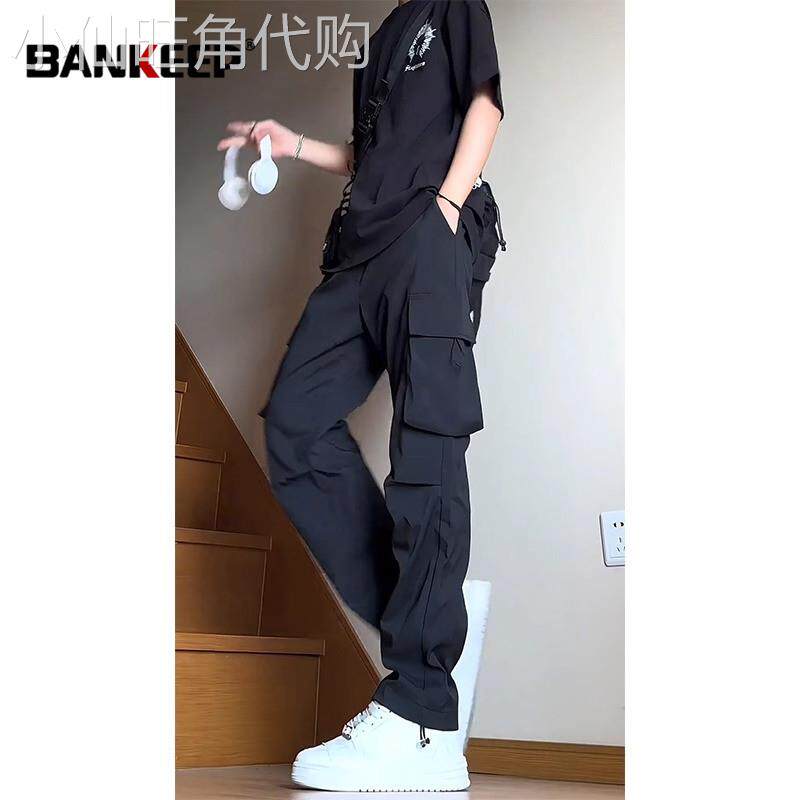高端黑色工装裤子男士2026新款春秋夏季薄款男裤直筒休闲裤男款潮