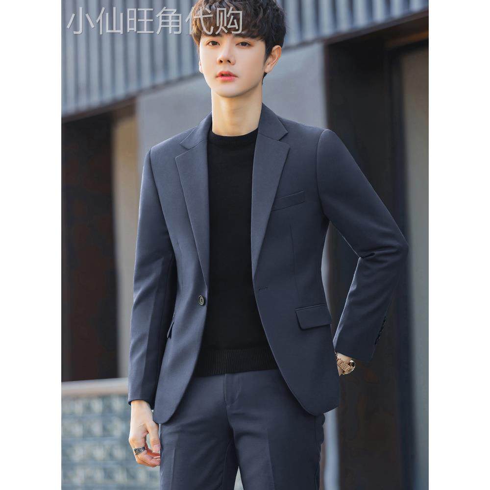 TWG高端休闲西装套装男士韩版修身潮流结婚礼商务正装小西服外套