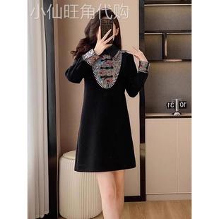 新中式国风中长款2025春季高级感时尚洋气显瘦遮肚子休闲连衣裙女