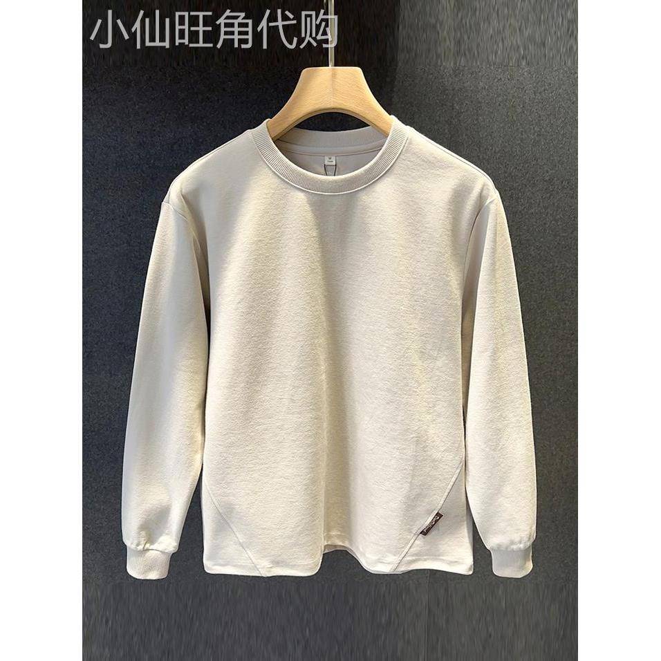 Home Daily~秋季新款男宽松潮牌覆古纯棉长袖打底圆领套头卫衣