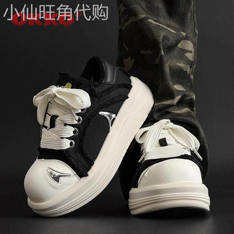 【意大利&奢品】汪苏泷同款帆布鞋黑鲸笑脸鞋情侣户外休闲 运动鞋