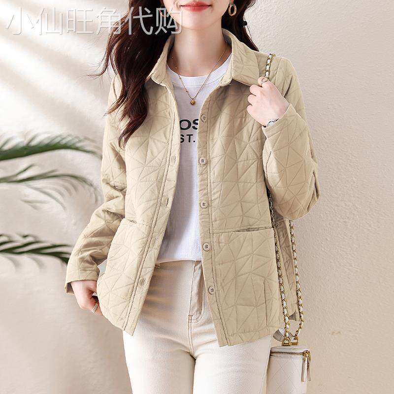 棉衣短外套女士装春秋冬季2025年新款小个子时尚洋气减龄妈妈上衣