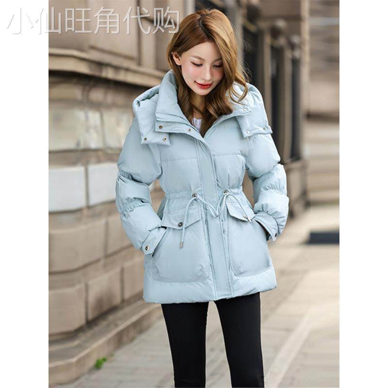 2025冬季新款羽绒服女中长款小个子收腰白鸭绒修身时尚爆款厚外套