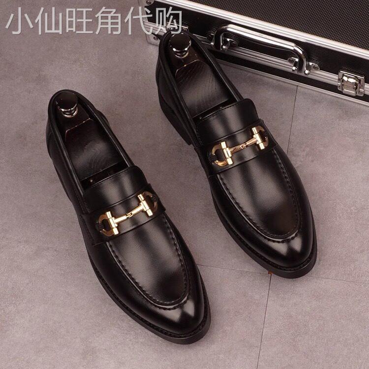 男鞋秋季透气2026新款豆豆结婚新郎鞋子英伦商务正装男士休闲皮鞋