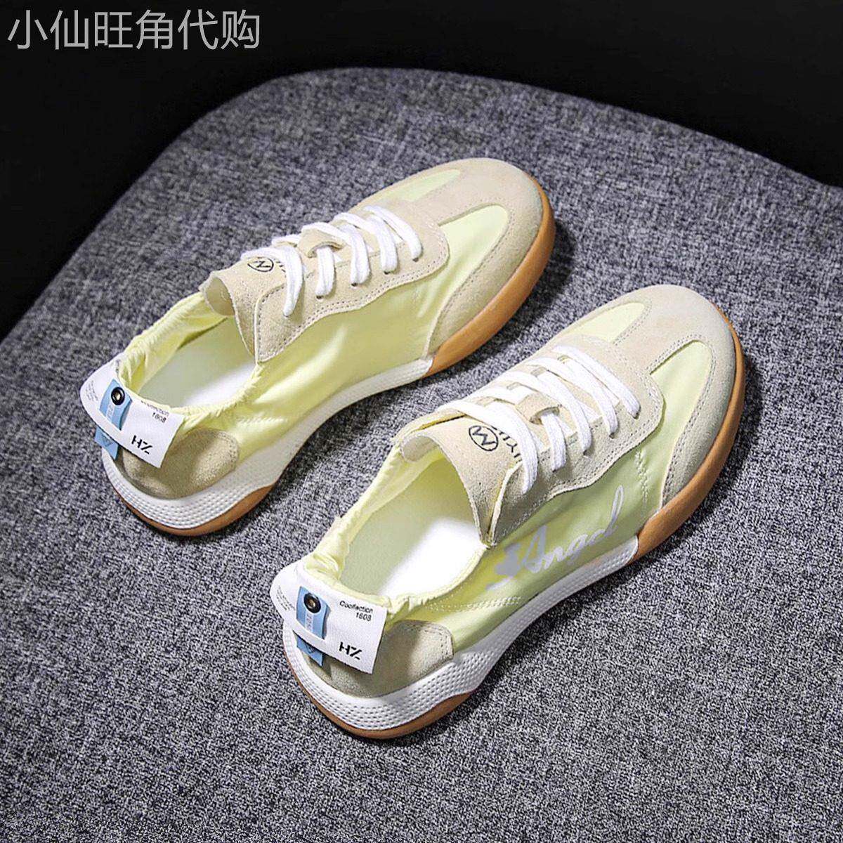 阿甘鞋女夏季薄款2025新款爆款百搭休闲 平底德训鞋透气运动小白