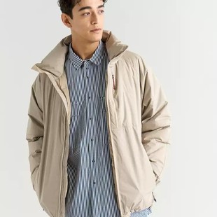 日本NANGA经典AURORA极光【无帽】立领防泼水保暖抗寒鸭绒羽绒服