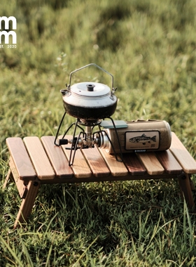 ampm全日营户外可折叠小桌子帐篷露营装备便携茶桌迷你小茶几开合