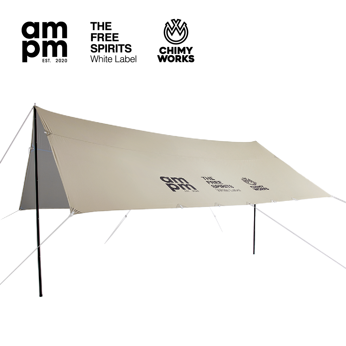 TFSXampm露营轻便卡其方形天幕