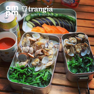 瑞典Trangia户外铝饭盒露营野营日式野餐饭盒煮饭套装便当盒餐具
