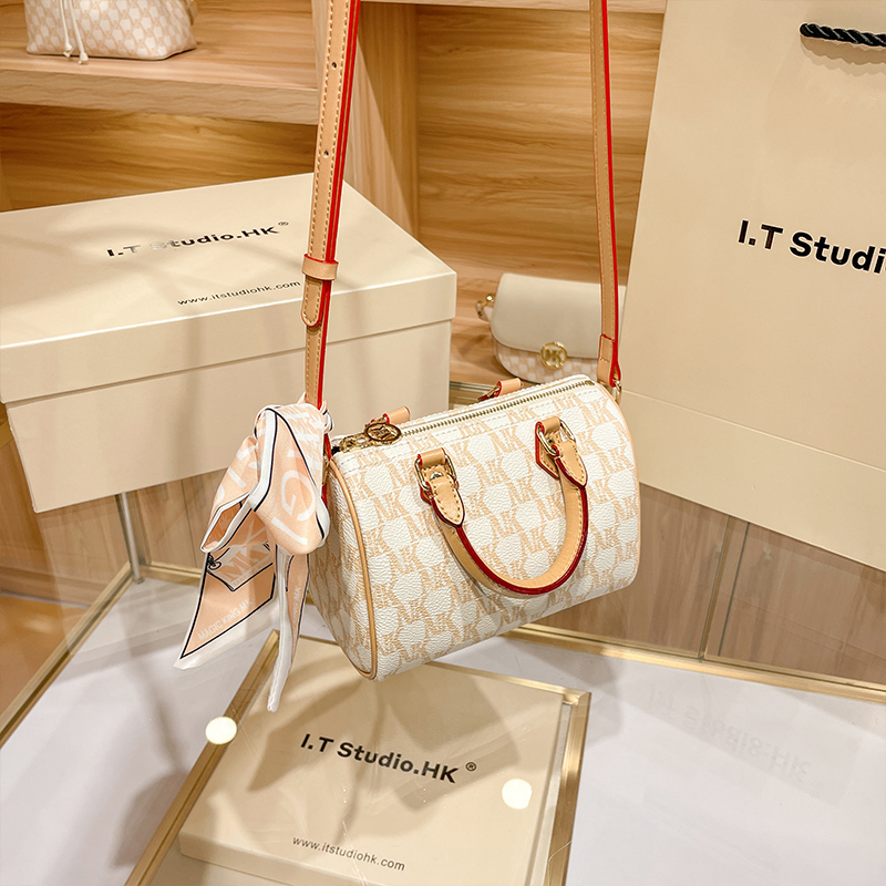 CITEX LV官方旗舰店香港真皮包包2025新款真皮波士顿枕头包秋冬迷