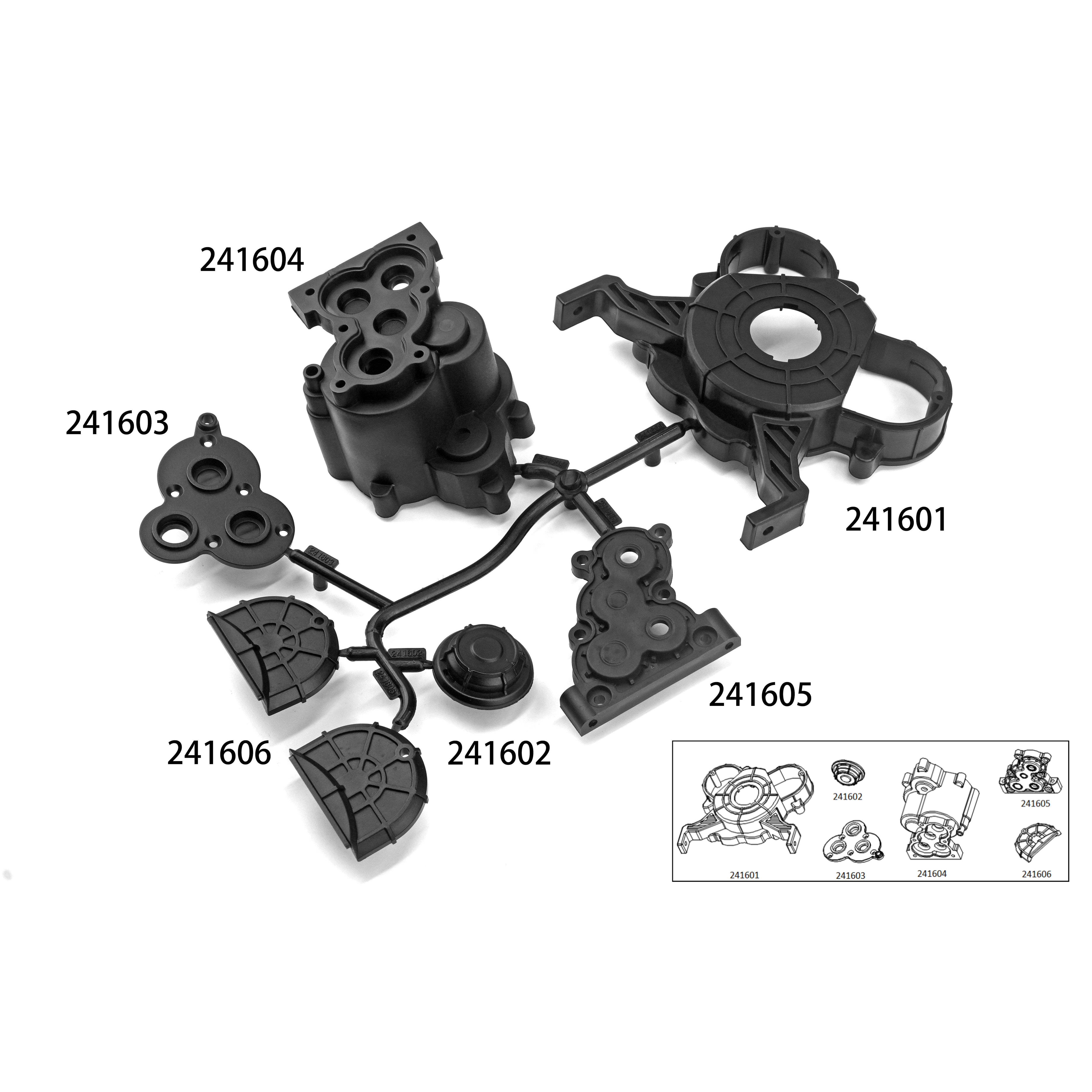 CROSSRC 大恐龙 1/6变速箱壳体塑料件  CS-97401445