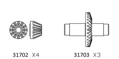 CROSSRC TC6桥齿轮组件31703 31702  CS-97400759