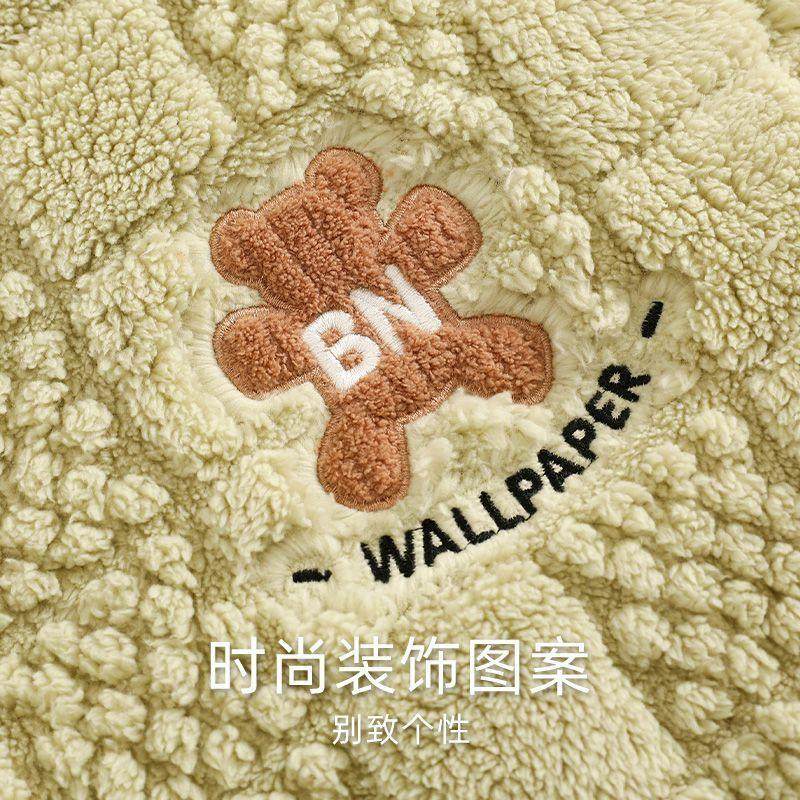 莫代尔珊瑚绒睡衣女士冬季加绒加厚法兰绒保暖大码秋冬家居服套装