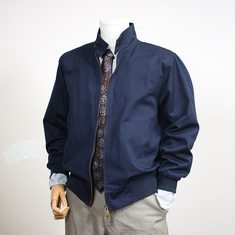 限时纯棉G9夹克男宽松商务休闲春秋短款立领外套男哈灵顿夹克男